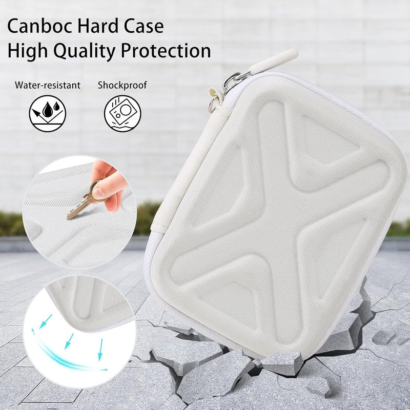 BLK8IGHT Digital Camera Case for AbergBest 21 Mega Pixels 2.7" LCD Rechargeable HD/Kodak Pixpro/Canon PowerShot ELPH 180/190/Sony DSCW800/DSCW830 Cameras, Travel Carrying Protective Case for Camera - White - Image 5